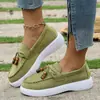 2026 Nuevos Zapatos de Mujer Suela Gruesa Mocasines Casuales Piel Mate Decoración de Cordones Zapatos Planos Zapatos de Moda para Mujer Zapatos Versátiles Cómodos