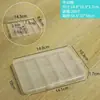 Caixa Plástica Transparente com 10 Compartimentos e Divisórias Integradas para Anzóis de Pesca, Acessórios de Iscas, Botões e Armazenamento de Nail Art