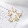 Nuevo Estilo Europeo y Americano Transfronterizo Colgante Mariposa Exquisita Flor Joyería Accesorios Colgante de Collar DIY Aretes