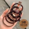 Cuerda para la cabeza sencilla y elegante, banda de goma elástica duradera y alta para el cabello de niña, aro para el cabello con cola de caballo alta, tocado de cuero