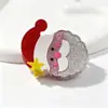 Pinzas para el cabello con purpurina temáticas de Navidad transfronterizas, con diseños de Papá Noel y muñeco de nieve, hechas de acetato, con un ambiente único y festivo, parecidas a pinzas de tiburón
