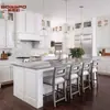Fábrica de Guangzhou Armários de Madeira Maciça Personalizados Casa Inteira Estilo Americano Europeu Cozinha Aberta Decoração de Armário de Cozinha Personalizada Geral