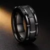 Anillos Masculinos que No se Desvanecen, Anillos de Acero de Titanio Estilo Ins Nicho para Hombres, Joyería de Acero Inoxidable Europea y Americana de Gama Alta al por Mayor