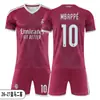 Conjunto de Uniforme de Fútbol Camiseta del Real Madrid Cristiano Ronaldo No. 7 Mbappe Uniforme Deportivo de Competición de Entrenamiento para Casa y Fuera para Hombres, Mujeres y Niños