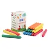 Venta al por mayor de tiza de colores soluble en agua sin polvo, juego de 12 piezas, para dibujo y graffiti infantil, especial para pizarras de aula escolar