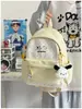 Mochila Escolar Estilo Harajuku Japonés, Simple y Versátil, Mochila de Estudiante con Bloques de Color, Mochila de Viaje Ligera y de Moda