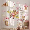 M15098 Oso con Paracaídas de Avión Creativo Globo Nube Estrella Pegatina Decoración de Fondo para Dormitorio Sala de Estar