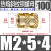Tu Ba Injeção de Porca Hot Melt Porca de Cobre Inserções de Cobre Serrilhadas Conjunto de Inserções Pré-embutidas M2-M8