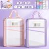 Bolsa de Armazenamento para Bolsa de Matéria em L, Bolsa Transparente para Documentos de Capacidade Extra Grande, Bolsa para Trabalhos de Matéria, Bolsa de Classificação, Bolsa de Categoria de Matéria
