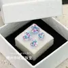 Suministro Directo de Fábrica de Pendientes Florales Brillantes en Forma de Corazón Accesorios Circonita Piedra Suelta Diseño de Nicho Versátil Gradiente Coloridos