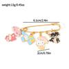 Broche Pin Metálico de Dibujos Animados Sanrio Yugui Dog Kulomi Insignia de Aleación Accesorios para Mochila Ropa