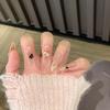 Armadura usada na mão atacado rede vermelha explosões diamante quebrado borboleta glitter unha unha unha unha peça de unha patch de unha pronto cola de gelatina