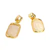 Pendientes Cuadrados de Resina Plegada con Borde Dorado Vintage, Estilo de Corte Francés Europeo y Americano, Pendientes Elegantes y de Alta Gama