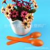 Cuchara desechable directa de fábrica para postre para llevar, cuchara de plástico con mango largo, cuchara para helado y yogur, color seleccionable