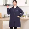 Nuevo Estilo Abrigo de Trabajo Impermeable y a Prueba de Aceite para Mujer, Ropa de Abrigo con Forro de Polar para el Trabajo, Cocina y Tareas Domésticas, Delantal