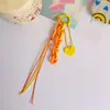 Lanyard de Cadena Acrílica Estilo Ins con Forma de Corazón Cuerda Trenzada Hecha a Mano Colgante para Estuche Protector de AirPods Llavero de Bolsa