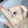 Anillo de Moissanita de 1 Quilate, Anillo de Diamante de Imitación Moderno y Lujoso para Mujer, Moissanita Colorida, Nuevo Modelo Popular de Venta Transfronteriza, Fuente de Suministro