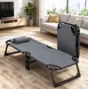 Cama militar plegable simple, portátil y ajustable, hecha de tela Oxford, adecuada para acampar al aire libre, cuidado hospitalario, uso doméstico y siestas