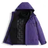Chaqueta Exterior 3 en 1 Cálida Unisex Forro de Plumas Desmontable Set de Dos Piezas Cortavientos Impermeable Ropa para Montañismo