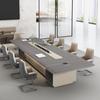 Mesa de conferencia grande de alta gama, sencilla y moderna, mesa larga rectangular para oficina, sala de reuniones, mesa y silla combinadas