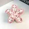 Design de Nicho Transfronteiriço Grampo de Cabelo de Frangipani Impresso em UV Pequeno Fresco e Fofo Grampo de Cabelo de Flor Acessórios de Cabelo para Mulheres Venda por Atacado