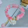 Pulsera de orquídea bicolor crema para mujer, popular en Little Red Book, chica elegante, joyería pequeña de Yiwu, pulsera de flor de cristal