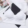 Ropa interior tipo top tubo sin costuras de seda helada para estudiantes femeninas, chicas de secundaria, camisola sexy sin tirantes, estilo delgado de verano
