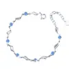 Pulseira Coração do Oceano Zircônia Prata Pura S999 Design Exclusivo de Nicho Joia de Mão de Alto Padrão Feminina Dia dos Namorados Nova Entrega