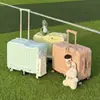 Maleta Infantil de 6 Ruedas Transfronteriza de 20 pulgadas para Equipaje de Mano con Función para Montar, Maleta Pequeña de Carrito con Contraseña, Equipaje de Viaje Personalizado