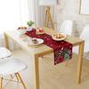 Caminho de mesa novo de Natal transfronteiriço tipo linho toalha de mesa longa decoração de mesa de feriado de Natal
