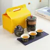 Conjunto de Chá Moderno e Simples de Uma Panela e Três Xícaras para Exterior Conjunto de Chá Portátil para Viagem Armazenamento Presente Corporativo Conjunto Rápido de Xícaras de Chá