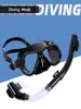 Equipamento Completo de Máscara de Mergulho para Adultos Snorkel Duplo Tesouro Impermeável Snorkel Totalmente Seco Semi-Seco Máscara para Miopia Óculos de Natação