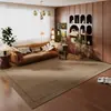 Tapete para Sala de Estar 2026 Novo Modelo Imitação de Sisal Linho Madeira Natural Quarto Casa Tatame Cobertura Total Cor Sólida Tapete de Piso Não Precisa Limpar