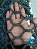 Malha hexagonal de nylon rede mágica de selva rede de playground externa sem energia rede de expansão de travessia rede de escalada trampolim rede de base cinza