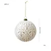 Nueva Bola de Plástico Blanca Dorada Bola de Navidad Colgante de Forma Especial Retro Lujo Accesible Bola Mate Copo de Nieve Regalo Colgante para Árbol de Navidad