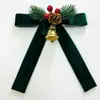 Enfeite de Natal 2026 Laço de Veludo Decorações de Árvore de Natal Sinos Pingentes Decoração de Cena Pendurador de Porta