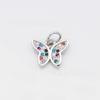Colgante pequeño con forma de animal, mariposa, abeja y mariquita, con incrustaciones de oro de 18 quilates, ideal para pulseras, collares y pendientes.