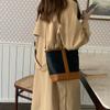 Bolsas Outono e Inverno 2026 Novo Estilo Moda Retrô Textura Simples Costura Bolsa Saco Versátil Ombro Transversal para Mulheres