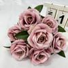 Novo Produto Transfronteiriço Rosa Simulada Decoração de Casa Casamento Estúdio Decoração de Mesa Flores Secas Arranjo Floral para Casamento Flores Simuladas