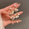 Pendientes Japoneses y Coreanos de Otoño e Invierno de Falso Lirio del Valle con Borla Larga, Estilo Floral Suave y Elegante, Pendientes Estilo Bosque, Al por Mayor en Stock