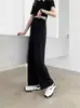 Calça de Verão de Cintura Alta com Suporte para Barriga, Perna Larga, para Gestantes, Solta, Fluida, Multicor, Roupa Externa