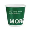 Taza de Café Verde de Moda Taza de Papel Desechable con Tapa Taza de Papel con Doble Recubrimiento en Relieve para Bebidas Calientes y Frías Uso Comercial