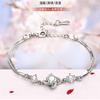 Pulsera de plata de gran venta para mujer, nueva pulsera de trébol de cuatro hojas, joyería de plata, moda simple japonesa y coreana, regalos de plata al por mayor