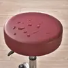 Funda de cojín redonda de piel sintética impermeable para silla funda de asiento para silla de comedor de hotel Funda redonda para silla de bar
