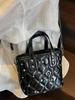 Bolso Cubo Acolchado de Diamantes Brillantes Estilo Coreano para Mujer 2025 Verano Nuevo Estilo de Moda Bolso de Hombro Bolso Cruzado de Alto Valor