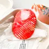 Espejo Ovalado con Patrón de Mármol de Nuevo Modelo Transfronterizo, Espejo de Maquillaje para Belleza, Espejo Giratorio Portátil de Colores con Peine Plano Integrado