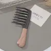 Peine Ondulado para Rizos Peine para Rizos de Cabello Doble Fila Peine Ondulado para Rizos Mango Peine Masajeador Peine Esponjoso Anti-estático Peine para Estilizar Rizos
