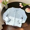 Ropa de Protección Solar para Niñas 2026 Verano Nuevo Estilo Dulce Lazo Bordado Delgado Protección Solar Transpirable Cárdigan Chaqueta