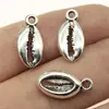 17x8mm 1g Plata Antigua DIY Accesorios para Joyería Hecha a Mano Colgantes de Animales Marinos Conchas