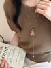 Collar Colgante de Pony del Año Zodiacal Simple y Elegante, Cadena Versátil para Suéter Casual de Uso Diario, Collar de Nicho de Alta Gama para Mujer